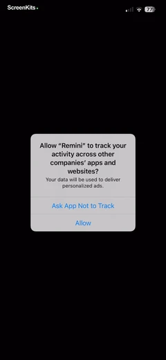 Remini - AI Photo Enhancer permissions UI screen 4