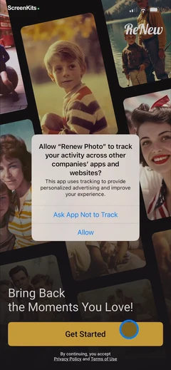 Renew - Restore Old Photos AI permissions UI screen 5