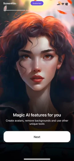 Instories- AI Photo & Video mobile app UI screen 10