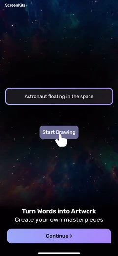 AI Art Generator - UniDream AI mobile app UI screen 3