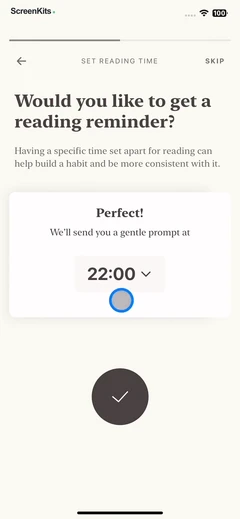 Alfread- grow reading habit mobile app UI screen 7