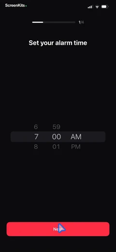 Alarmy - Loud alarm clock mobile app UI screen 5