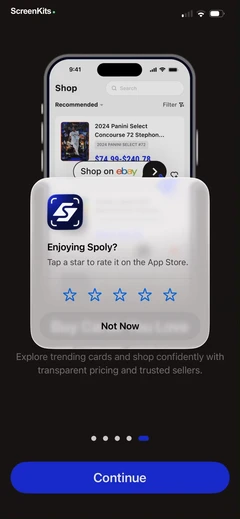 sports-card-scanner-spoly mobile app UI screen 10