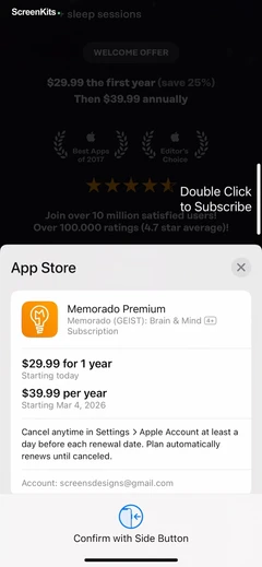 Memorado (GEIST): Brain & Mind mobile app UI screen 7