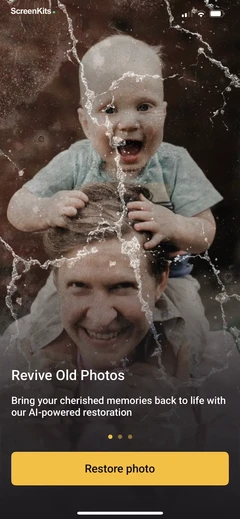 Renew - Restore Old Photos AI mobile app UI screen 7