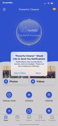 Powerful Cleaner-Clean Storage mobile app UI screen 7