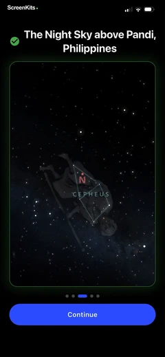 star-guide-night-sky-map mobile app UI screen 11