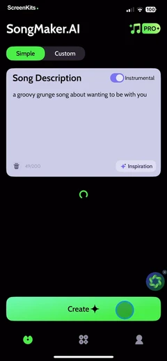 SongMaker-AI Music Generator mobile app UI screen 10