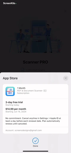 PDF & Document Scanner. mobile app UI screen 6