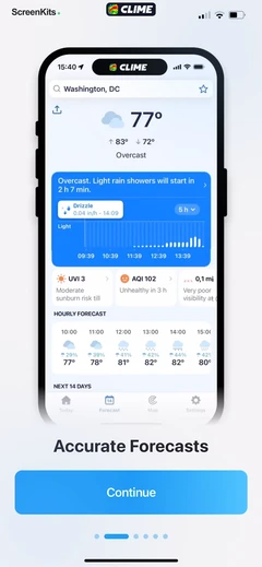 Clime- NOAA Weather Radar Live mobile app UI screen 11