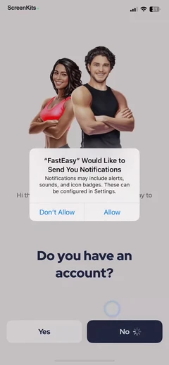 FastEasy- Intermittent Fasting permissions UI screen 5