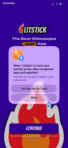 Litstick - Best Stickers App permissions UI screen 4