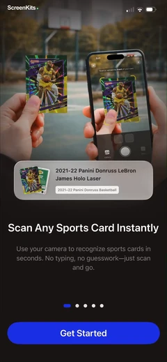 sports-card-scanner-spoly mobile app UI screen 5