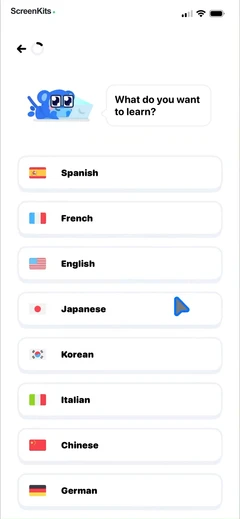 Falou - Fast language learning mobile app UI screen 8