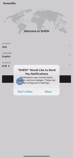 SHEIN - Shopping Online onboarding and permissions UI screen 5