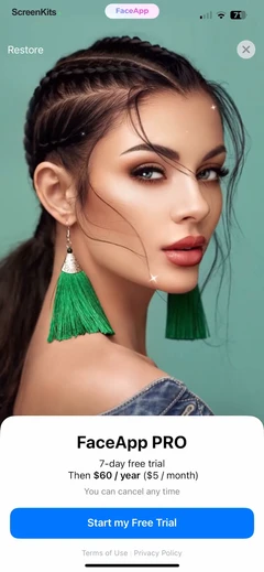 FaceApp- Perfect Face Editor paywalls UI screen 12