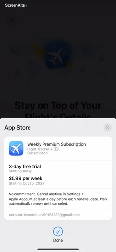 Flight Tracker + mobile app UI screen 12