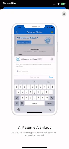 AI Resume Creator- CV Builder mobile app UI screen 7