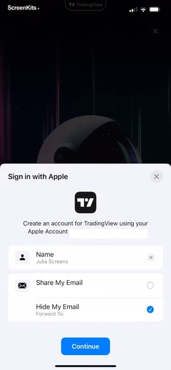 TradingView- Track All Markets mobile app UI screen 3