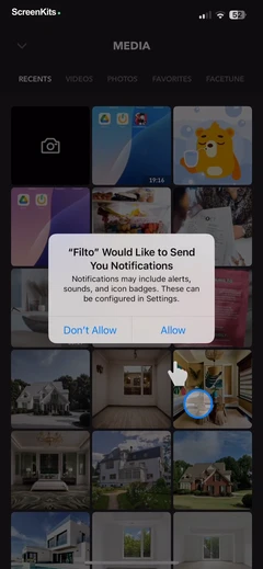 Filto- AI Photo & Video Editor mobile app UI screen 10