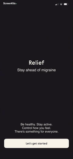 relief-migraine-tracker mobile app UI screen 3
