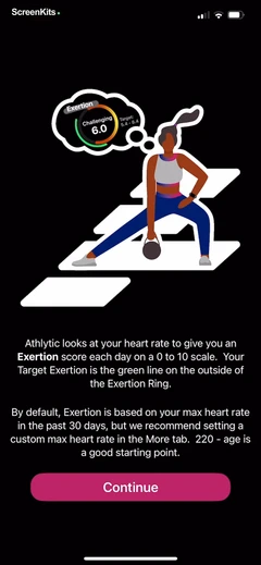 Athlytic- Fitness & Recovery mobile app UI screen 3