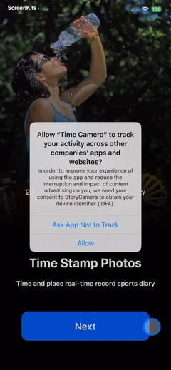 Timestamp Camera- Time stamp permissions UI screen 5