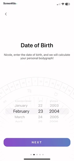 Human Design- HD Birth Chart mobile app UI screen 8