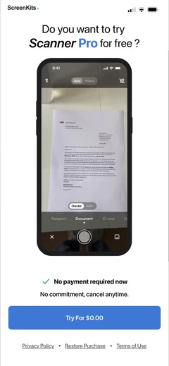 Scanner – Scan PDF & Document paywalls UI screen 12