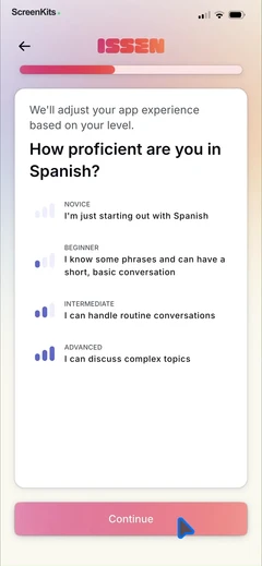 ISSEN - Voice Tutor mobile app UI screen 9
