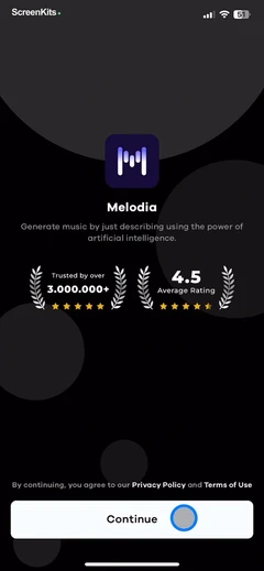 AI Music Maker - Melodia mobile app UI screen 5