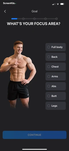MuscleMaxme - Build Muscle mobile app UI screen 5