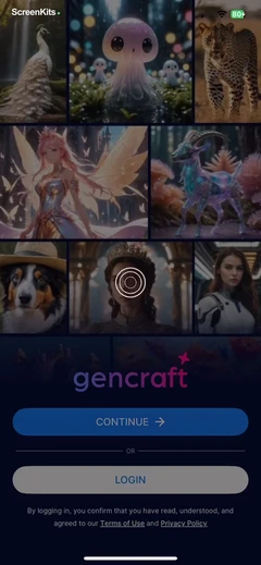 Gencraft AI Image Generator mobile app UI screen 4
