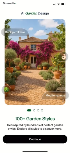 AI Garden Design mobile app UI screen 7
