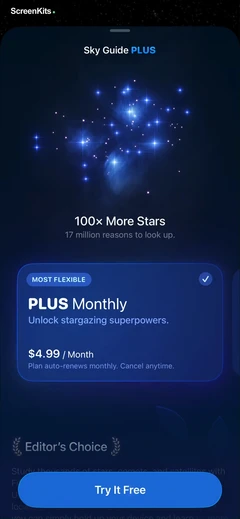 Sky Guide paywalls UI screen 11