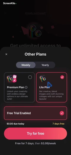 Split Pic Collage Maker Layout paywalls UI screen 9