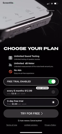 Clear Wave paywalls UI screen 7