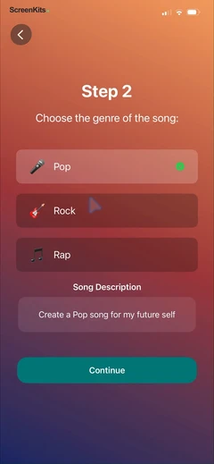 ai-song-maker-soniva-music mobile app UI screen 10