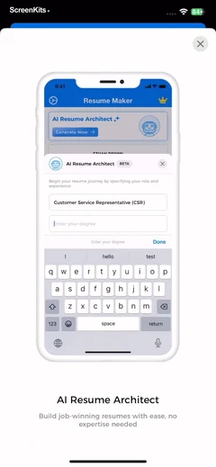 AI Resume Creator- CV Builder mobile app UI screen 10