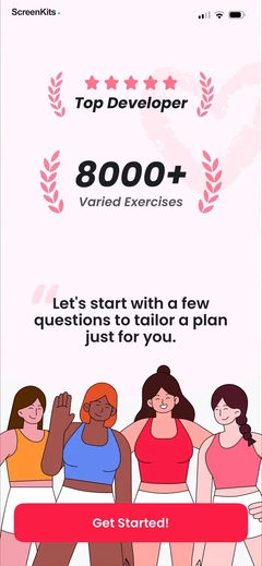 ChillFit Home Workout Planner mobile app UI screen 4