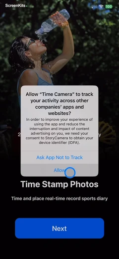 Timestamp Camera- Time stamp permissions UI screen 6