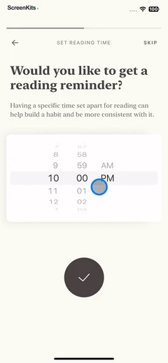 Alfread- grow reading habit mobile app UI screen 8
