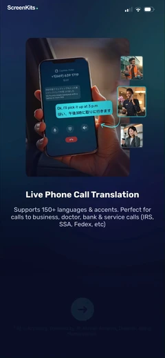 AI Phone-Call&Voice Translator mobile app UI screen 9