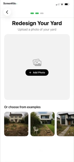 Yard AI- Backyard Design mobile app UI screen 4