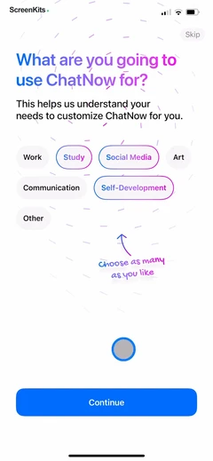 AI Chat Assistant – ChatNow mobile app UI screen 10