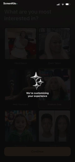 Pose mobile app UI screen 10