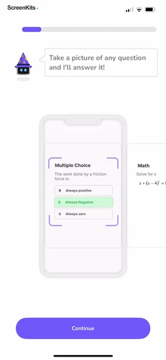 Quizard AI- Homework Helper mobile app UI screen 4