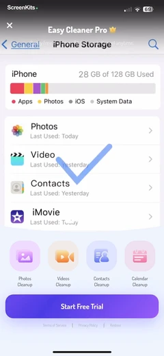 Easy Cleaner - Clean Storage ! mobile app UI screen 9