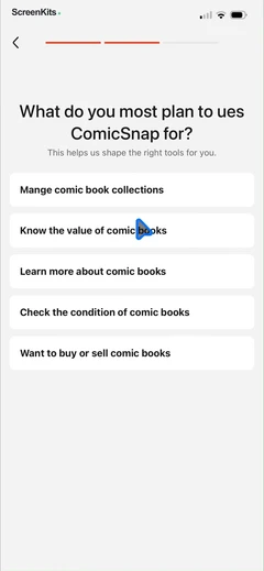 comicsnap-identify-comic-book mobile app UI screen 7