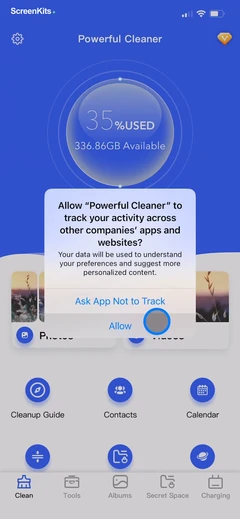 Powerful Cleaner-Clean Storage permissions UI screen 6